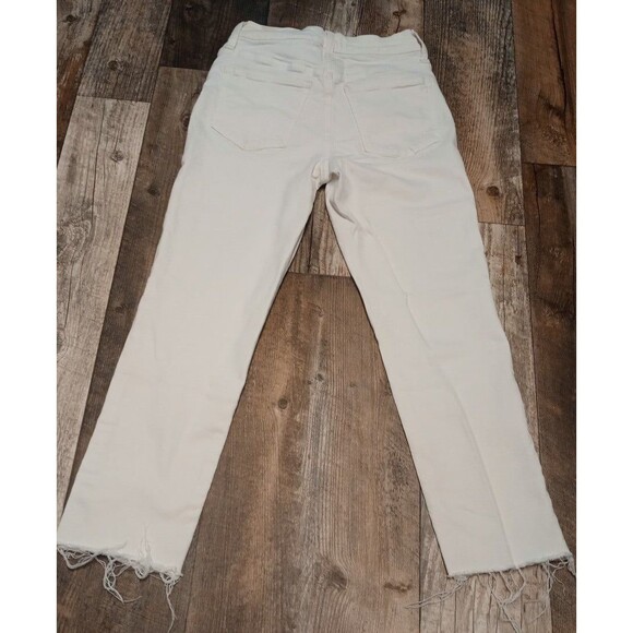 Women's Madewell The Perfect Vintage Jean Raw Hem Edition Tile White, Size 25 - Picture 7 of 12
